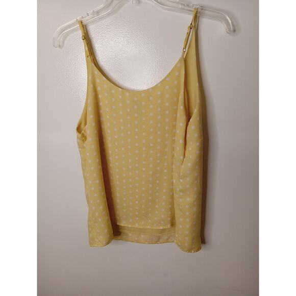A New Day-Women's Size Small Yellow Polka Dot Essential Tank Top. Summer, Fun - Picture 5 of 9
